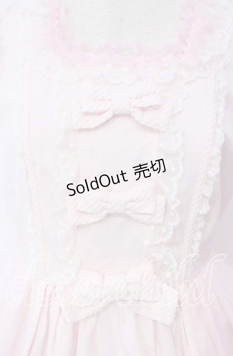 画像2: Angelic Pretty / Candyストライプリボンワンピース  ピンク O-25-12-08-009-AP-OP-IG-OS (2)