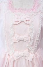 画像2: Angelic Pretty / Candyストライプリボンワンピース  ピンク O-25-12-08-009-AP-OP-IG-OS (2)