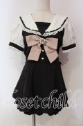 LIZ LISA / 半袖セーラーカラーセットアップ  クロ×シロ O-25-12-08-002-LO-OP-IG-OS
