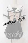LIZ LISA / 半袖セーラーカラーセットアップ  クロ×シロ O-25-12-08-002-LO-OP-IG-OS