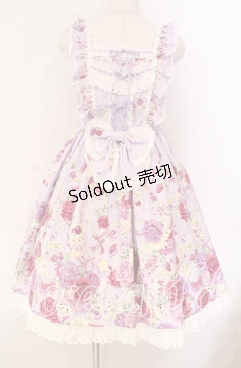 画像1: BABY,THE STARS SHINE BRIGHT / スローモーションブーケ〜あの日の私の想い〜柄ジャンパースカートII  ラベンダー O-25-12-08-013-BA-OP-OW-OS (1)