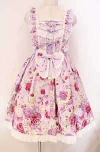 BABY,THE STARS SHINE BRIGHT / スローモーションブーケ〜あの日の私の想い〜柄ジャンパースカートII  ラベンダー O-25-12-08-013-BA-OP-OW-OS