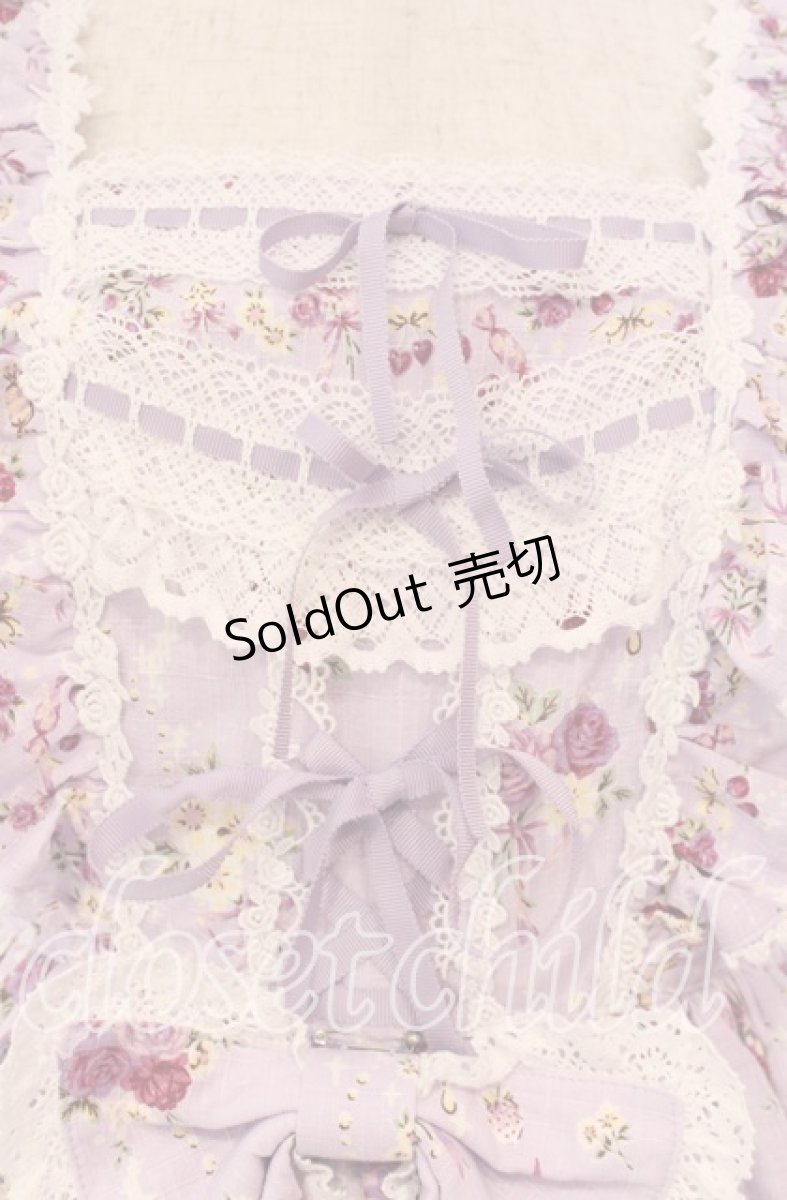 画像2: BABY,THE STARS SHINE BRIGHT / スローモーションブーケ〜あの日の私の想い〜柄ジャンパースカートII  ラベンダー O-25-12-08-013-BA-OP-OW-OS (2)