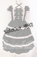 BABY,THE STARS SHINE BRIGHT / リボンミルキーシュガージャンパースカート  クロ×ピンク O-25-12-08-014-BA-OP-OW-OS