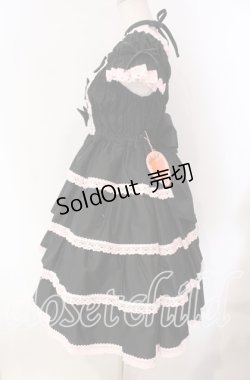 画像4: BABY,THE STARS SHINE BRIGHT / リボンミルキーシュガージャンパースカート  クロ×ピンク O-25-12-08-014-BA-OP-OW-OS