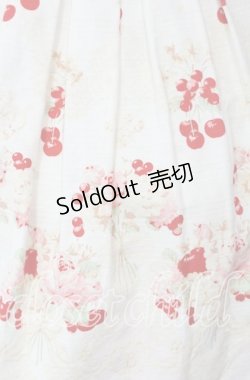 画像2: BABY,THE STARS SHINE BRIGHT / チェリーブーケ柄スカート  アイボリー×ピンク O-25-12-08-018-BA-SK-OW-OS