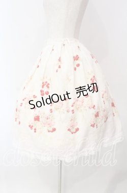 画像3: BABY,THE STARS SHINE BRIGHT / チェリーブーケ柄スカート  アイボリー×ピンク O-25-12-08-018-BA-SK-OW-OS