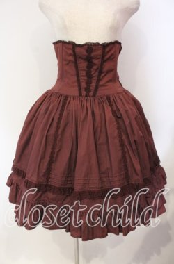 画像1: ALICE and the PIRATES / ロザリーコルセットプリンセススカート  えんじ×クロ O-25-12-08-019-PA-SK-IG-OS