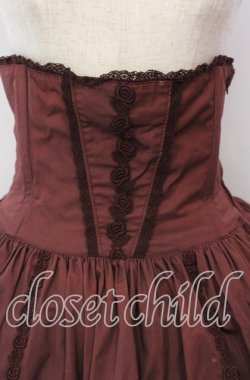 画像2: ALICE and the PIRATES / ロザリーコルセットプリンセススカート  えんじ×クロ O-25-12-08-019-PA-SK-IG-OS
