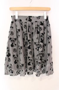 Candy Stripper / アナーキーパンダptスカート  ブラック O-25-12-09-030-PU-SK-OW-OS