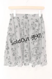 Candy Stripper / アナーキーパンダptスカート  ブラック O-25-12-09-030-PU-SK-OW-ZT1217U