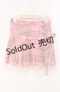 MILK / タータンチェックプリーツ巻きスカート  ピンク O-25-12-09-004-ML-SK-IG-OS