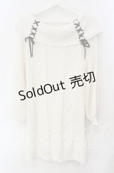 axes femme / Ｗ編み上げニットチュニック F キナリ O-25-12-09-034-AX-OP-OW-OS