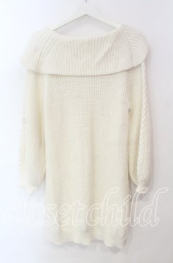 画像3: axes femme / Ｗ編み上げニットチュニック F キナリ O-25-12-09-034-AX-OP-OW-OS