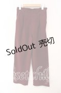 axes femme / 裾刺繍起毛ストレートパンツ M ワイン O-25-12-09-035-AX-PA-OW-ZT503