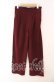 画像1: axes femme / 裾刺繍起毛ストレートパンツ M ワイン O-25-12-09-035-AX-PA-OW-OS (1)