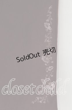 画像2: axes femme / 裾刺繍起毛ストレートパンツ M ワイン O-25-12-09-035-AX-PA-OW-ZT503