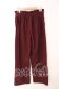 画像3: axes femme / 裾刺繍起毛ストレートパンツ M ワイン O-25-12-09-035-AX-PA-OW-OS (3)