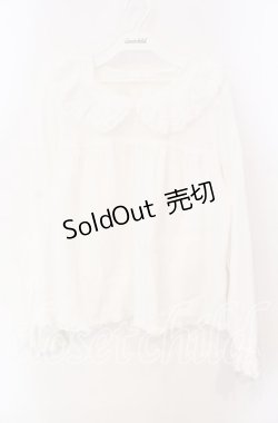 画像1: PINK HOUSE / リボンタイ付きローンブラウス  シロ O-25-12-09-036-LO-BL-OW-OS