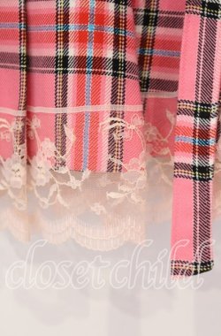 画像2: MILK / タータンチェックプリーツ巻きスカート  ピンク O-25-12-09-004-ML-SK-IG-OS