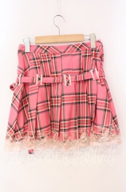 画像3: MILK / タータンチェックプリーツ巻きスカート  ピンク O-25-12-09-004-ML-SK-IG-OS