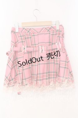 画像3: MILK / タータンチェックプリーツ巻きスカート  ピンク O-25-12-09-004-ML-SK-IG-OS