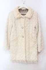 axes femme / 裾レースエコファーコート M キナリ O-25-12-09-040-AX-CO-OW-OS