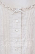 画像2: PINK HOUSE / ローンノーカラーブラウス  アイボリー O-25-12-09-041-LO-BL-OW-ZT557 (2)