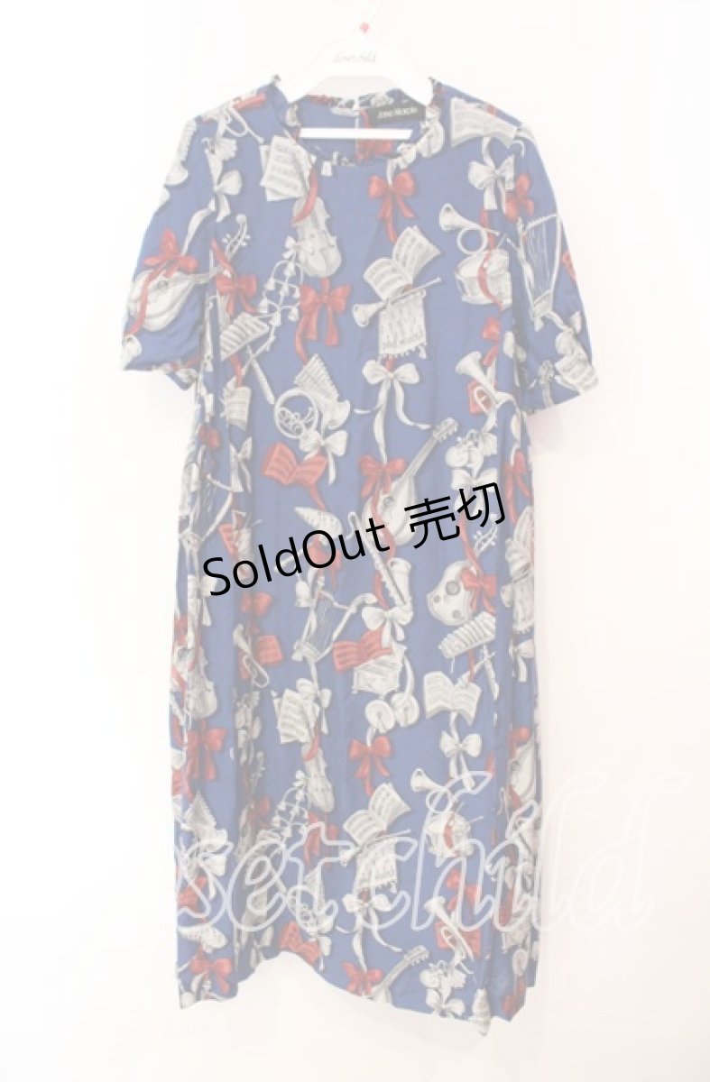 画像1: Jane Marple / Pieces of music Dayドレス Ｍ ネイビー O-25-12-09-043-JM-OP-IG-OS (1)