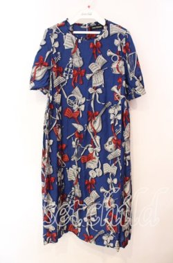 画像1: Jane Marple / Pieces of music Dayドレス Ｍ ネイビー O-25-12-09-043-JM-OP-IG-OS