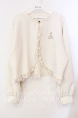 画像1: m petit by misako / MSKバラBフリルボレロ 4L アイボリー O-25-12-09-007-LO-TO-OW-OS