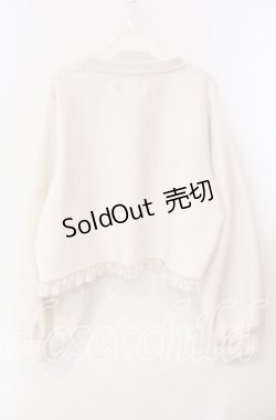 画像3: m petit by misako / MSKバラBフリルボレロ 4L アイボリー O-25-12-09-007-LO-TO-OW-OS