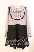 DearMyLovewhip / ヨークフリルハートビジューリボンフレアワンピース 4L グレー O-25-12-09-008-LO-OP-OW-OS