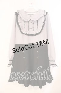 DearMyLovewhip / ヨークフリルハートビジューリボンフレアワンピース 4L グレー O-25-12-09-008-LO-OP-OW-OS