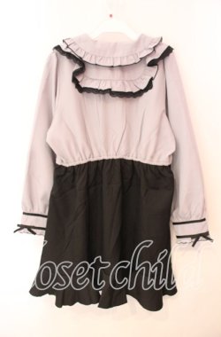画像3: DearMyLovewhip / ヨークフリルハートビジューリボンフレアワンピース 4L グレー O-25-12-09-008-LO-OP-OW-OS