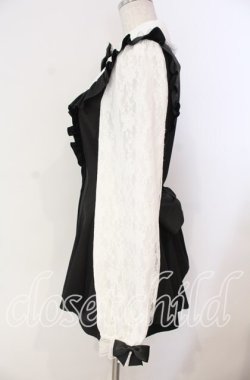 画像3: Secret Honey / 袖レースヨーク切り替えセットアップ  クロ O-25-12-09-001-CA-OP-OW-OS