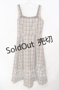 m petit by misako / リボンチェックジャンパースカート M ブラウン O-25-12-09-012-LO-OP-OW-OS