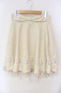 axes femme / 裾フリルスカート M アイボリー O-25-12-09-013-AX-SK-OW-OS