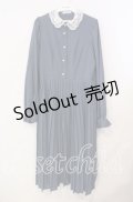 m petit by misako / AM*レースエリプリーツワンピース M アオ O-25-12-09-014-LO-OP-OW-OS
