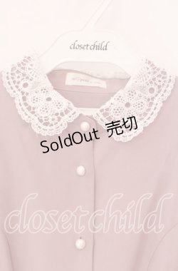 画像2: m petit by misako / AM*レースエリプリーツワンピース M ピンク O-25-12-09-015-LO-OP-OW-OS
