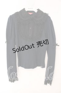 BABY,THE STARS SHINE BRIGHT / 丸衿ヨークカットソー  クロ（本体は真っ黒ではない） O-25-12-09-016-BA-TO-OW-OS