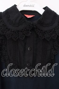 画像2: BABY,THE STARS SHINE BRIGHT / 丸衿ヨークカットソー  クロ（本体は真っ黒ではない） O-25-12-09-016-BA-TO-OW-OS