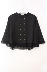 axes femme / Ｗ釦フィッシュテールケープ F クロ O-25-12-09-018-AX-TO-OW-OS