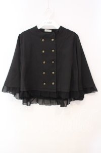 axes femme / Ｗ釦フィッシュテールケープ F クロ O-25-12-09-018-AX-TO-OW-OS