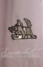 画像2: NieR CLOTHING / 刺繍入りワイドパンツ F ガオマル（グレー） O-25-12-09-022-PU-PA-OW-ZT520 (2)