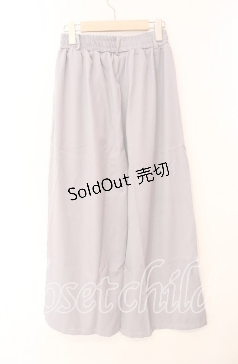 画像3: NieR CLOTHING / 刺繍入りワイドパンツ F ガオマル（グレー） O-25-12-09-022-PU-PA-OW-ZT520 (3)