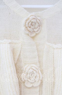画像2: Candy Stripper / ROSE SHEER KNIT CARDIGAN　カーデイガン  アイボリー O-25-12-09-027-PU-TO-OW-OS