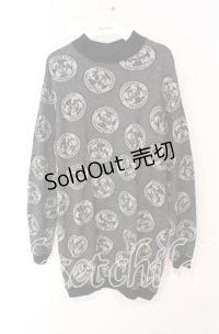 Candy Stripper / YOU CAN BE YOU PEPE SWEAT ONE-PIECE  ブラック O-25-12-09-029-PU-OP-OW-OS