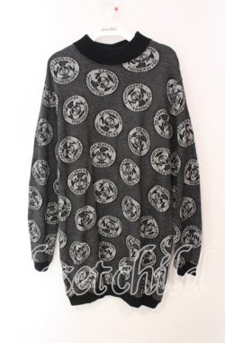 画像1: Candy Stripper / YOU CAN BE YOU PEPE SWEAT ONE-PIECE  ブラック O-25-12-09-029-PU-OP-OW-OS