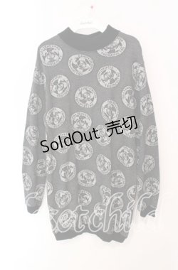 画像1: Candy Stripper / YOU CAN BE YOU PEPE SWEAT ONE-PIECE  ブラック O-25-12-09-029-PU-OP-OW-OS